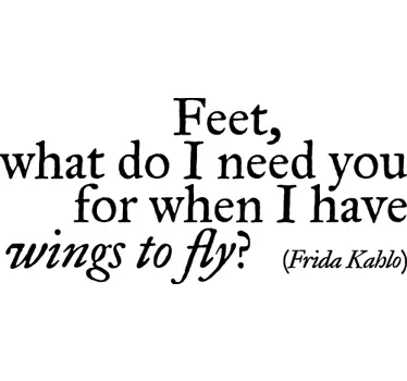 Sticker quote Feet Frida Kahlo - TenStickers