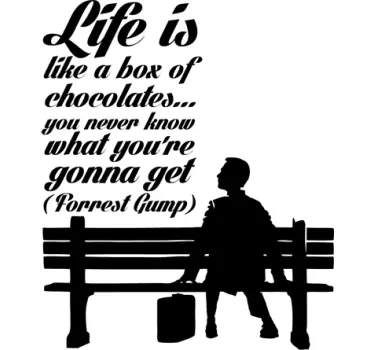 Sticker quote Forrest Gump - TenStickers