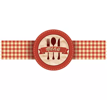 Sticker retro logo menu - TenStickers