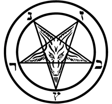 Sticker satanistisch symbool satan - TenStickers