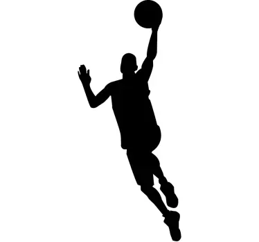 Muursticker woonkamer Schaduw Basketballer Dunk - TenStickers