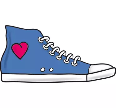 Sticker schoen met hartje - TenStickers