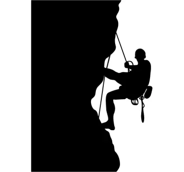 Sticker silhouette bergbeklimmer - TenStickers