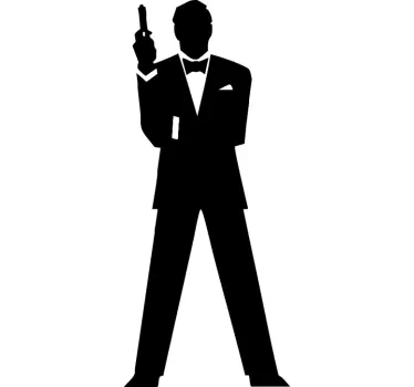 Sticker silhouette James Bond - TenStickers