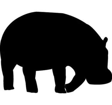 Sticker silhouette nijlpaard - TenStickers