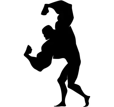 Sticker silhouette pose gespierde man - TenStickers