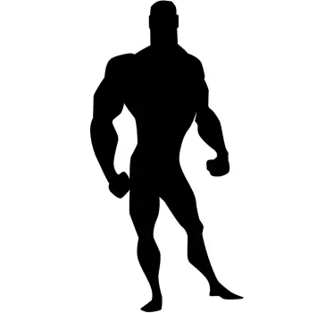 Sticker silhouette sterke man - TenStickers