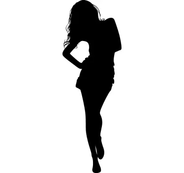 Sticker silhouette van een vrouw - TenStickers
