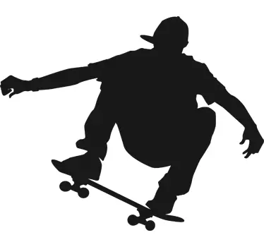 Sticker skate jongen springt - TenStickers