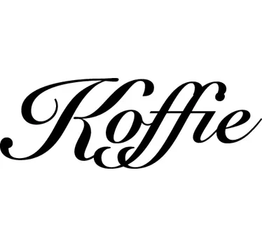 Muursticker keuken tekst koffie - TenStickers