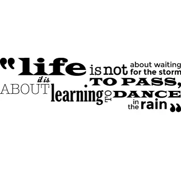 Sticker tekst life motivatie - TenStickers