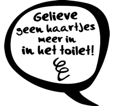 Sticker tekst WC - TenStickers