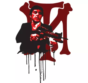 Sticker Tony Montana Scarface - TenStickers