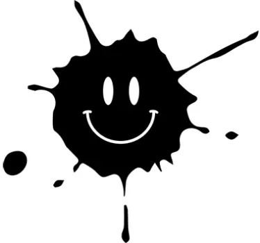 Muurticker verfspat smiley - TenStickers