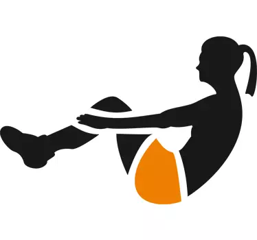 Sticker vrouw buikspieren - TenStickers