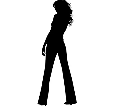 Sticker vrouw silhouette - TenStickers