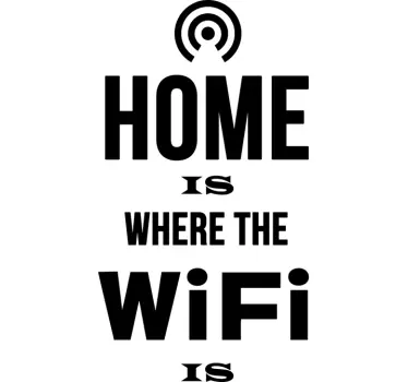 Sticker waar de wifi is - TenStickers