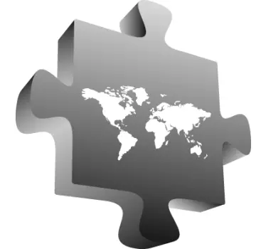 Sticker wereldkaart puzzle - TenStickers