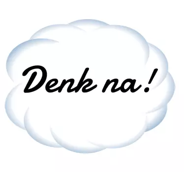 Sticker wolk denk na - TenStickers