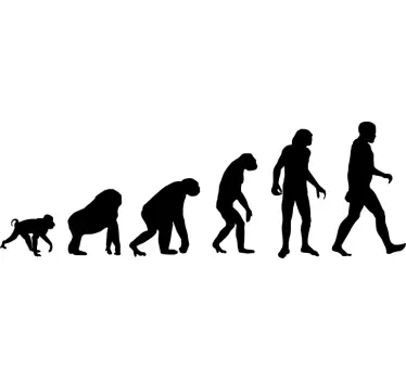 Sticker woning evolutie van de mens - TenStickers