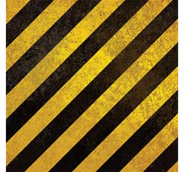 Meubel sticker zwart gele strepen Lack - TenStickers