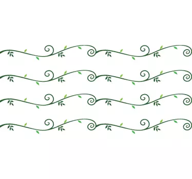 Stickerrand bladeren planten sticker - TenStickers
