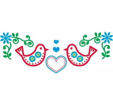 Stickerrand muursticker Oostenrijkse stijl - TenStickers
