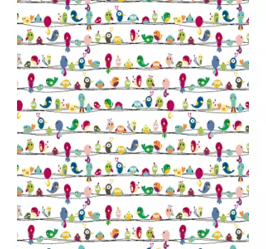 Meubel sticker uilen op touw - TenStickers