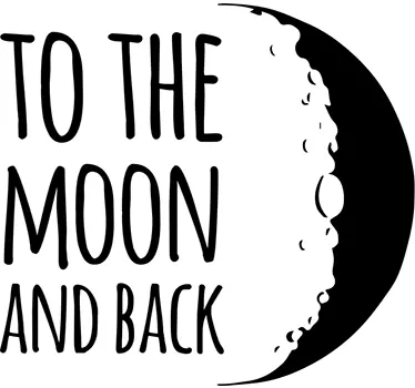 To The Moon and Back Muursticker - TenStickers