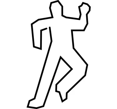 Vloersticker crime scene - TenStickers