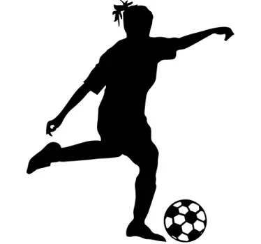 Voetbal vrouw sticker - TenStickers