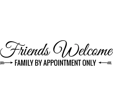 Vrienden welkom familie sticker - TenStickers