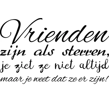 Vriendschap Muursticker - TenStickers
