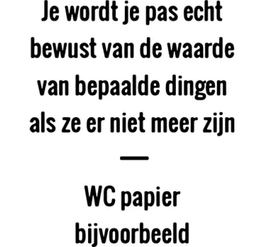 Waarde van dingen muursticker badkamer - TenStickers