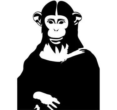 Wanddecoratie Mona Aap Lisa - TenStickers