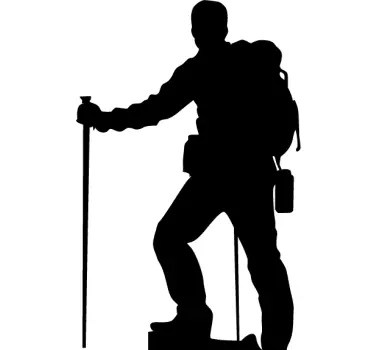 Wandelaar Muursticker Nordic Walking - TenStickers