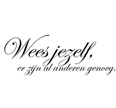 Wees Jezelf muursticker woonkamer - TenStickers
