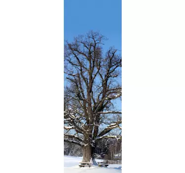Winterboom Koelkast sticker - TenStickers