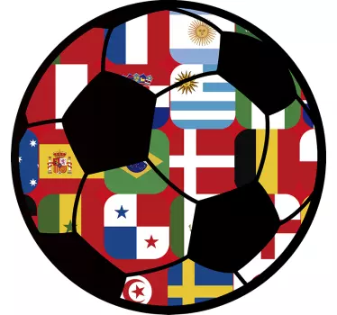 WK 2018 muursticker voetbal - TenStickers