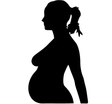 Zwangere vrouw sticker - TenStickers