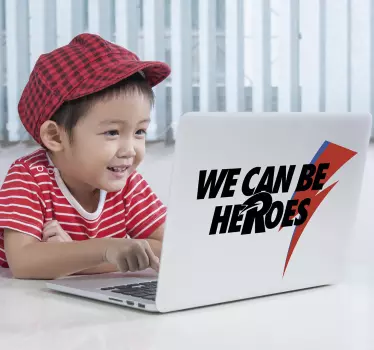 David Bowie Heroes Muursticker - TenStickers