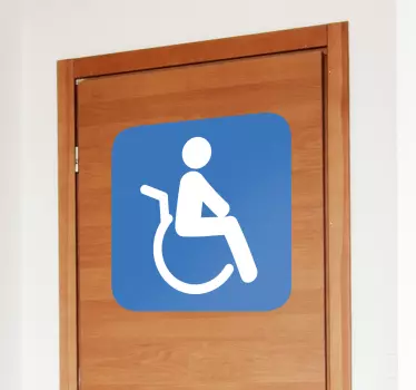 Sticker Invalide Toilet of Ruimte - TenStickers