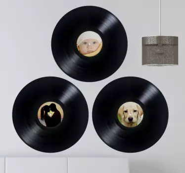 Sticker Vinyl Platen Foto Personaliseren - TenStickers