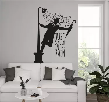 Douchewand sticker zingen in de douche - TenStickers