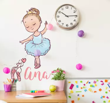 Muursticker ballet personaliseren - TenStickers