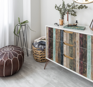 Meubel sticker kleurrijke verticale planken - TenStickers