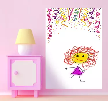 Sticker whitebord versiering slingers - TenStickers