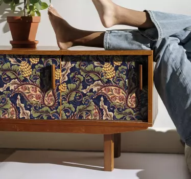 Meubel sticker realistische paisley illustratie - TenStickers