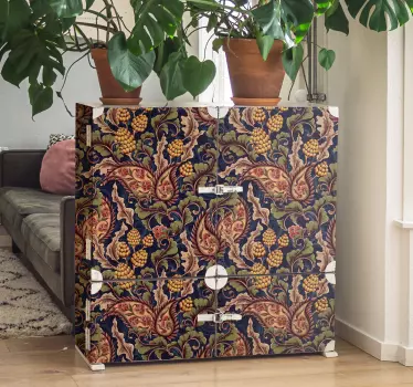 Meubel sticker realistische paisley illustratie - TenStickers