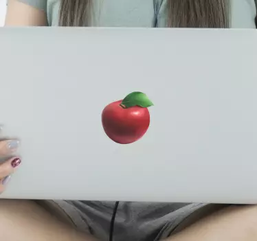 Realistische appel laptop sticker - TenStickers